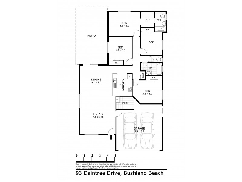 93 Daintree Drive, Bushland Beach QLD 4818 Floorplan