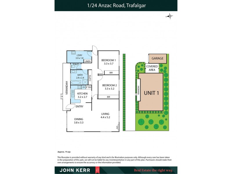 1 / 24 Anzac Road, Trafalgar VIC 3824 Floorplan