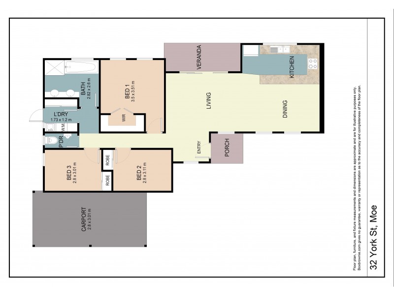 32 York St, Moe VIC 3825 Floorplan