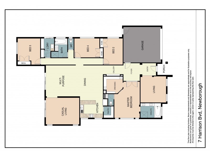 7 Harrison Boulevard, Newborough VIC 3825 Floorplan