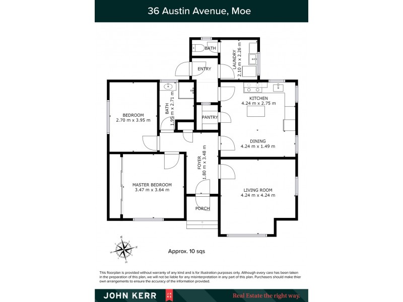 36 Austin Avenue, Moe VIC 3825 Floorplan