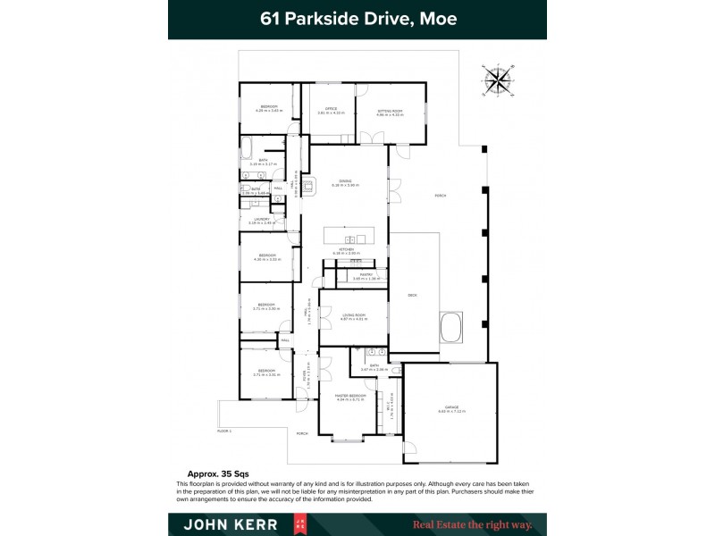 61 Parkside Drive, Moe VIC 3825 Floorplan