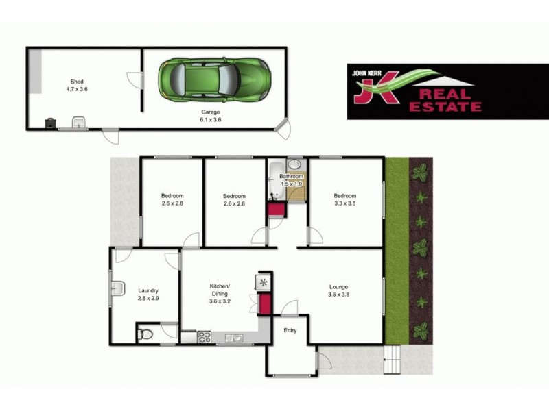 9 Lincoln Street, Moe VIC 3825 Floorplan