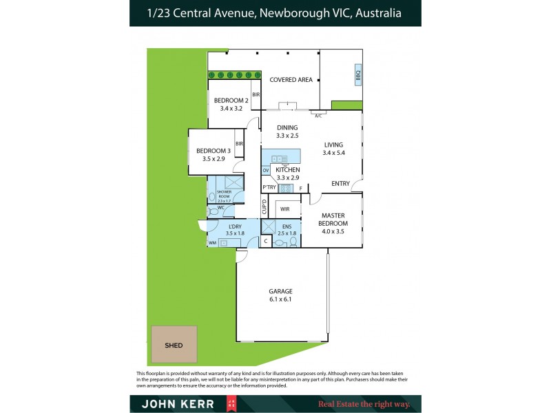 1/23 Central Avenue, Newborough VIC 3825 Floorplan