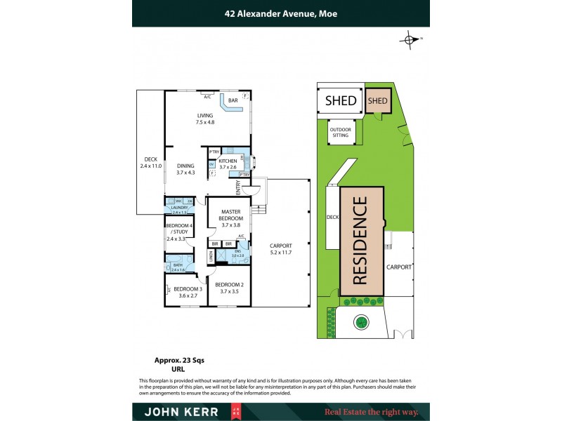 42 Alexander Avenue, Moe VIC 3825 Floorplan