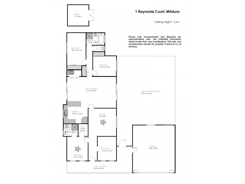 1 Reynolds Court, Mildura VIC 3500 Floorplan