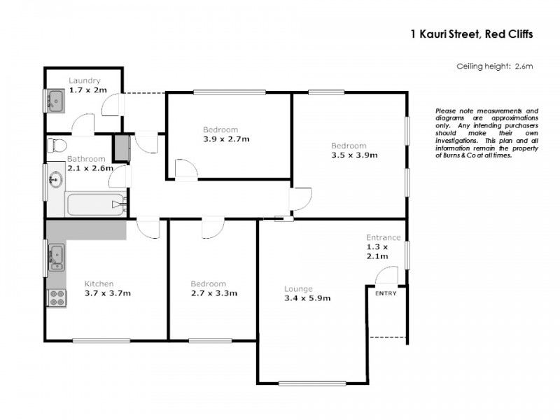 1 Murray Avenue, Red Cliffs VIC 3496 Floorplan