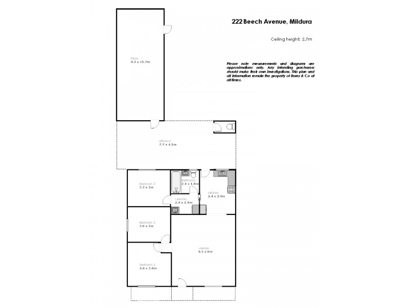 222 Beech Avenue, Mildura VIC 3500 Floorplan