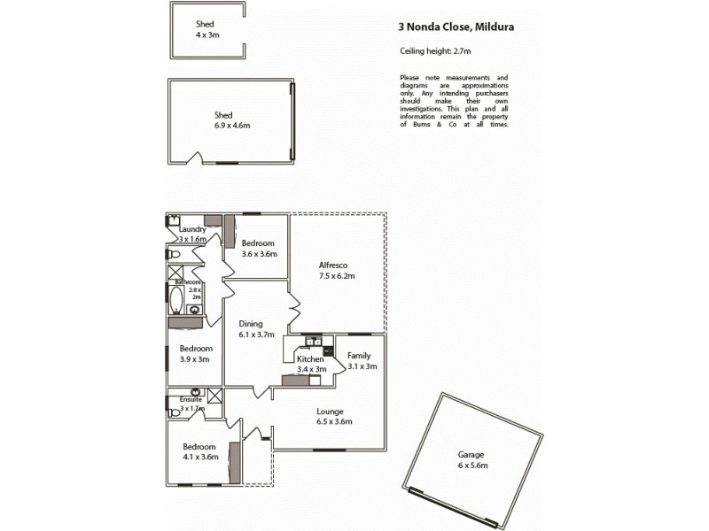 3 Nonda Close, Mildura VIC 3500 Floorplan