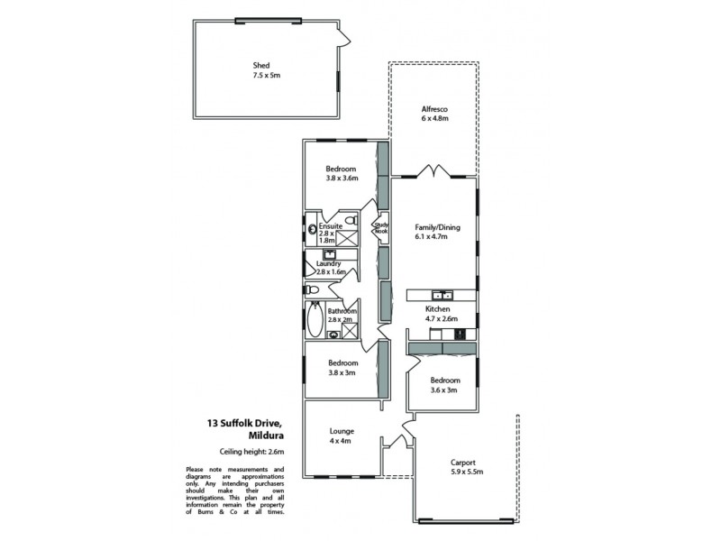 13 Suffolk Drive, Mildura VIC 3500 Floorplan