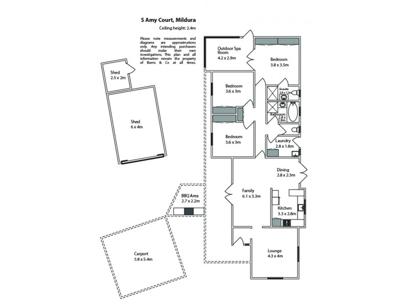 5 Amy Court, Mildura VIC 3500 Floorplan