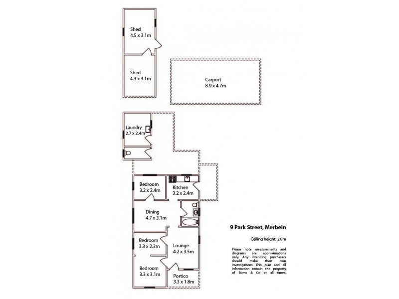 9 Park Street, Merbein VIC 3505 Floorplan