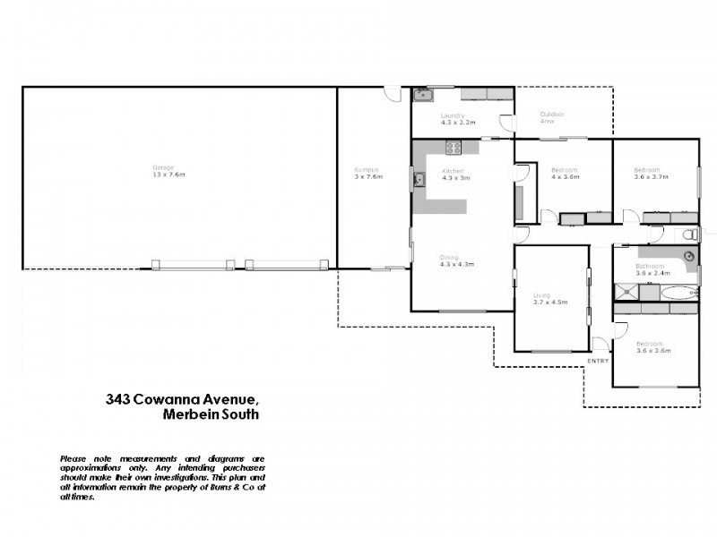 343 Cowanna Avenue, Merbein South VIC 3505 Floorplan