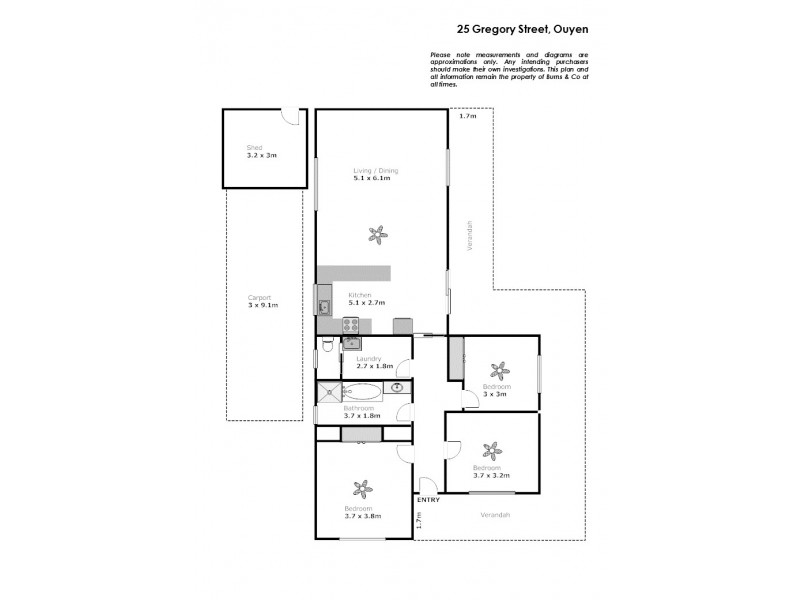 25 Gregory Street, Ouyen VIC 3490 Floorplan