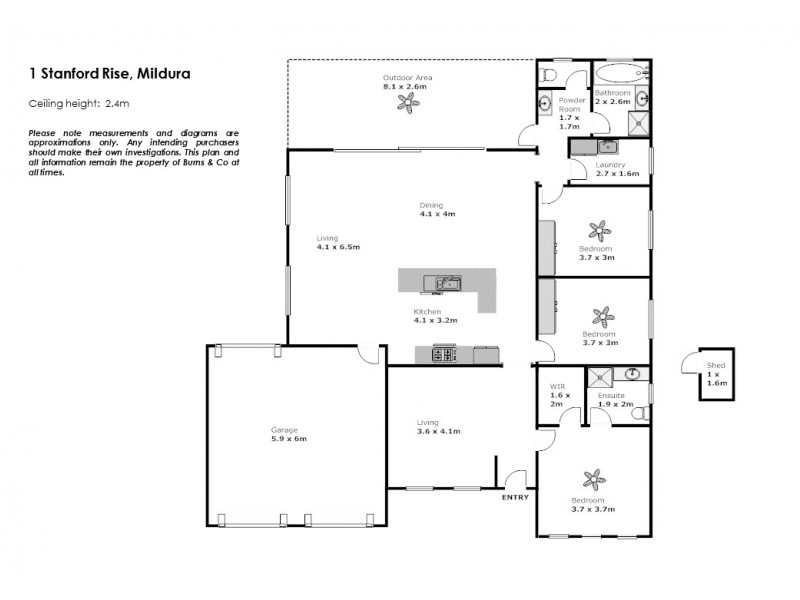 1 Stanford Rise, Mildura VIC 3500 Floorplan