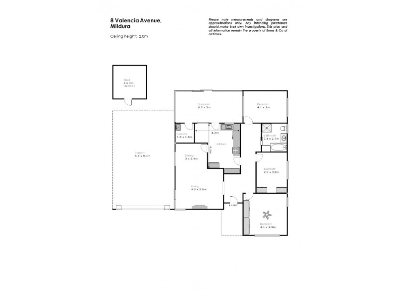 8 Valencia Avenue, Mildura VIC 3500 Floorplan