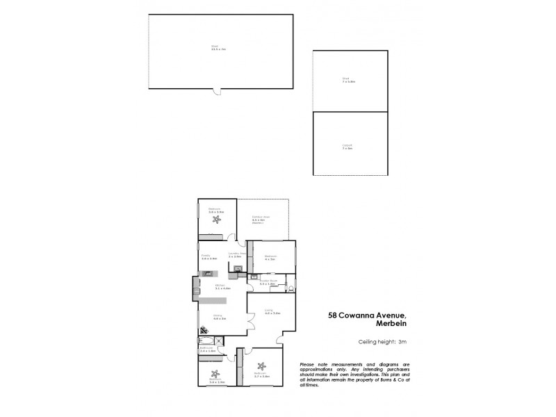58 Cowanna Avenue South, Merbein VIC 3505 Floorplan