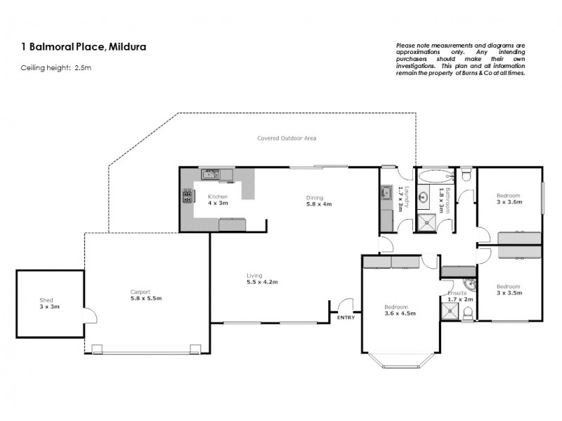 1 Balmoral Place, Mildura VIC 3500 Floorplan