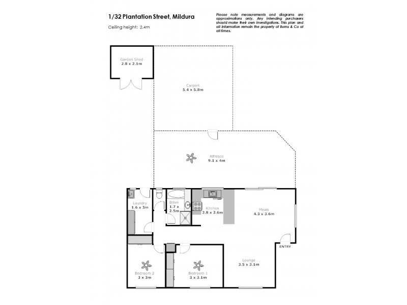 1/32 Plantation Street, Mildura VIC 3500 Floorplan