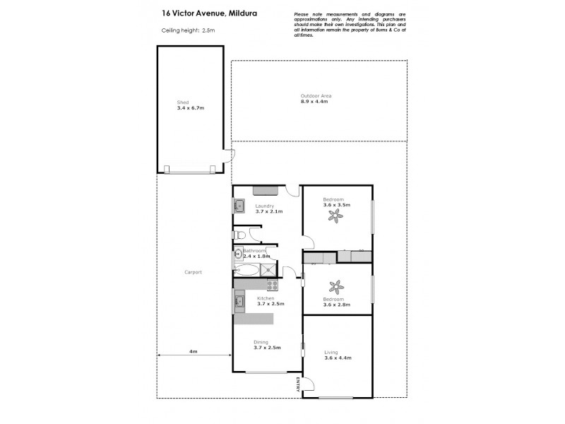 16 Victor Avenue, Mildura VIC 3500 Floorplan