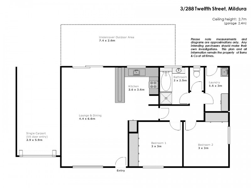 3/288 Twelfth Street, Mildura VIC 3500 Floorplan
