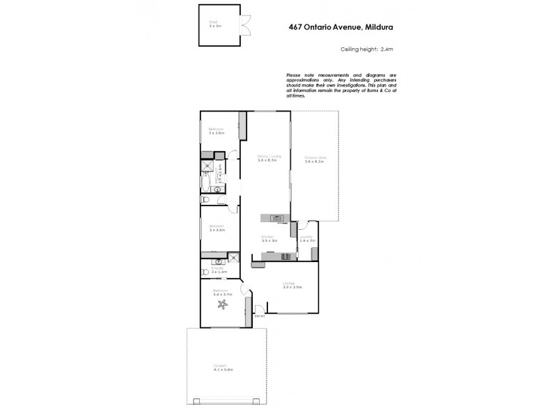 467 Ontario Avenue, Mildura VIC 3500 Floorplan