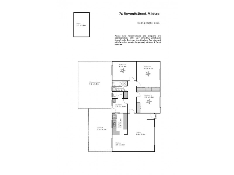 76 Eleventh Street, Mildura VIC 3500 Floorplan
