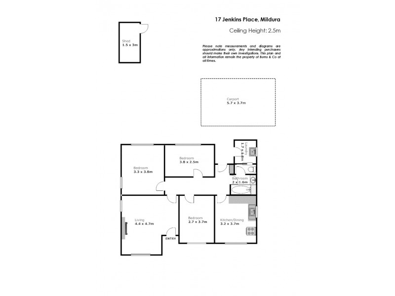 17 Jenkins Place, Mildura VIC 3500 Floorplan