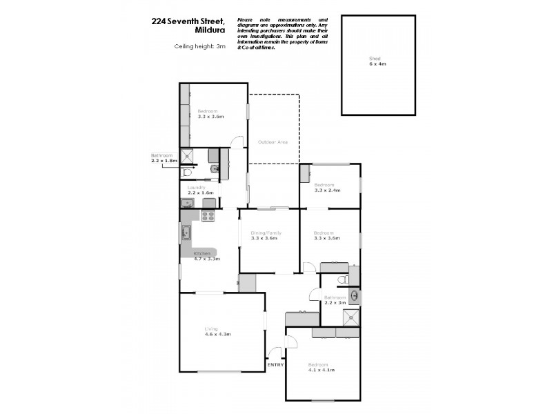 224 Seventh Street, Mildura VIC 3500 Floorplan