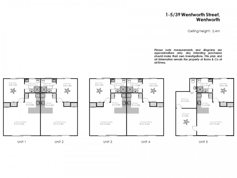 Units 1-5, 39b Wentworth Street, Wentworth NSW 2648 Floorplan
