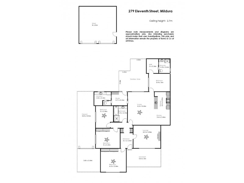 279 Eleventh Street, Mildura VIC 3500 Floorplan