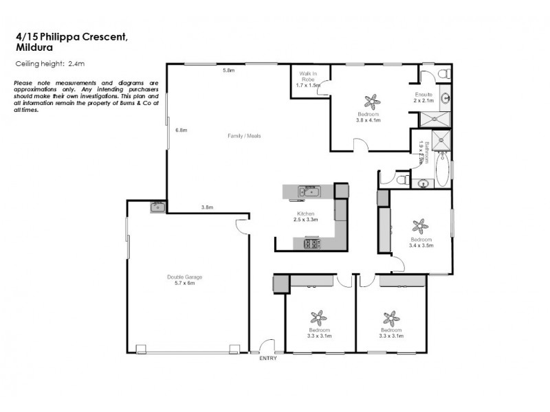 4/15 Philippa Crescent, Mildura VIC 3500 Floorplan