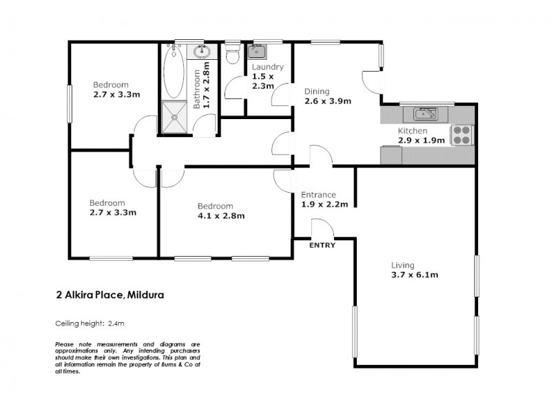 2 Alkira Place, Mildura VIC 3500 Floorplan