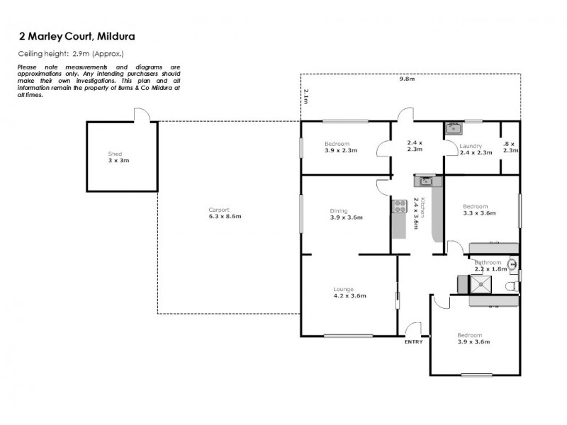 2 Marley Court, Mildura VIC 3500 Floorplan