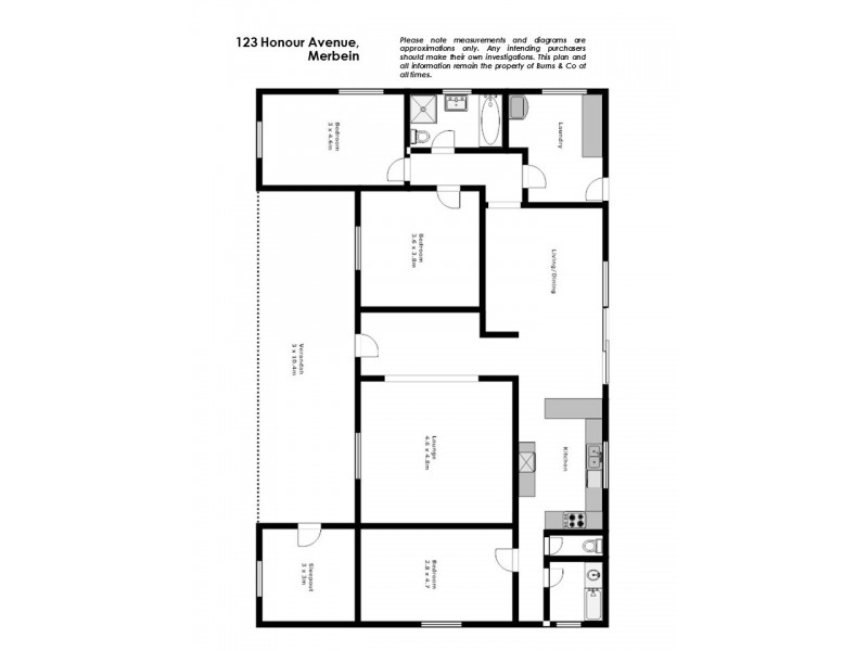 123 Honour Avenue, Merbein VIC 3505 Floorplan