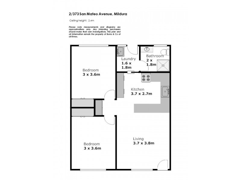 2/373 San Mateo Avenue, Mildura VIC 3500 Floorplan
