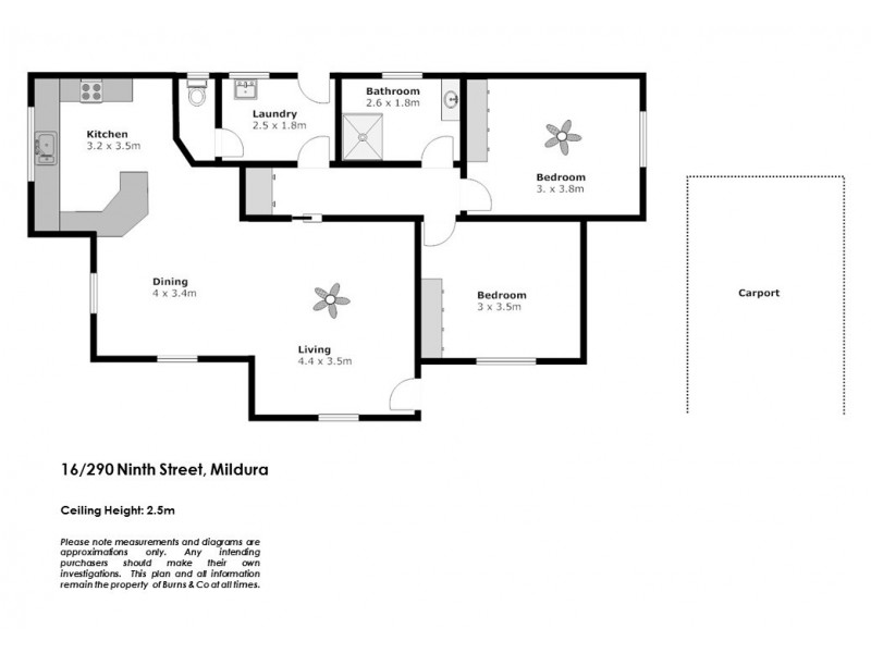 16/290 Ninth Street, Mildura VIC 3500 Floorplan