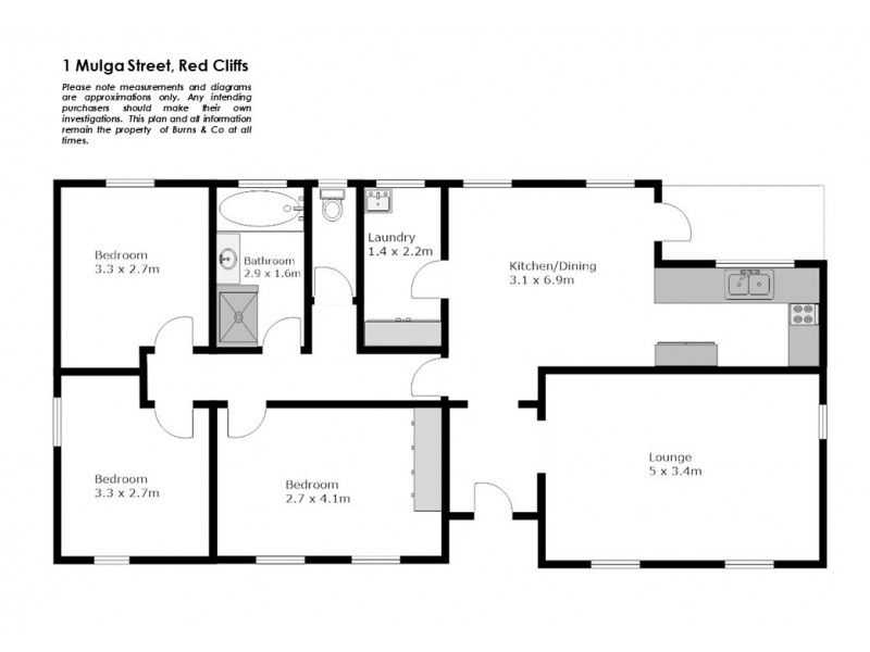 1 Mulga Street, Red Cliffs VIC 3496 Floorplan