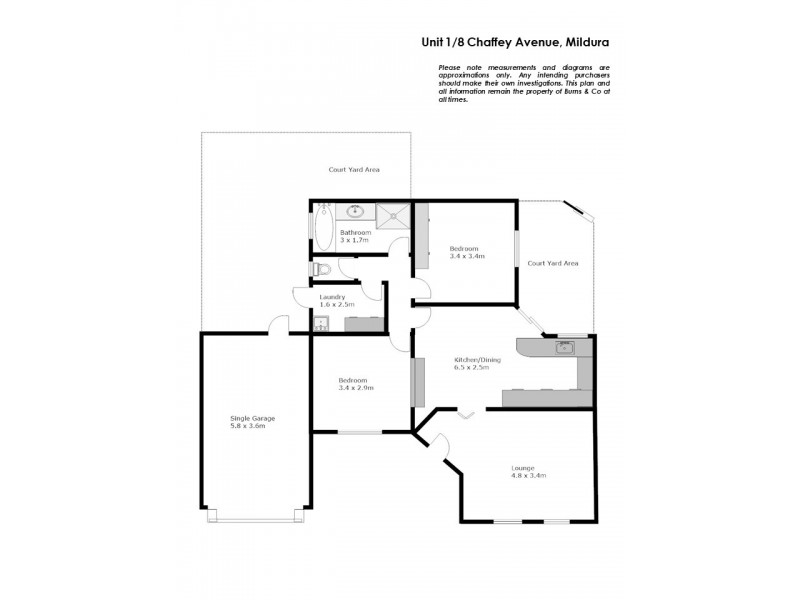 Unit 1/8 Chaffey Avenue, Mildura VIC 3500 Floorplan