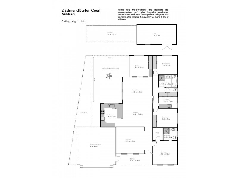 2 Edmund Barton Court, Mildura VIC 3500 Floorplan