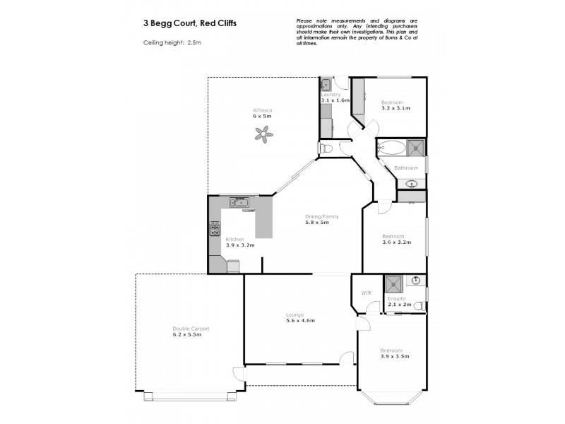 3 Begg Court, Red Cliffs VIC 3496 Floorplan