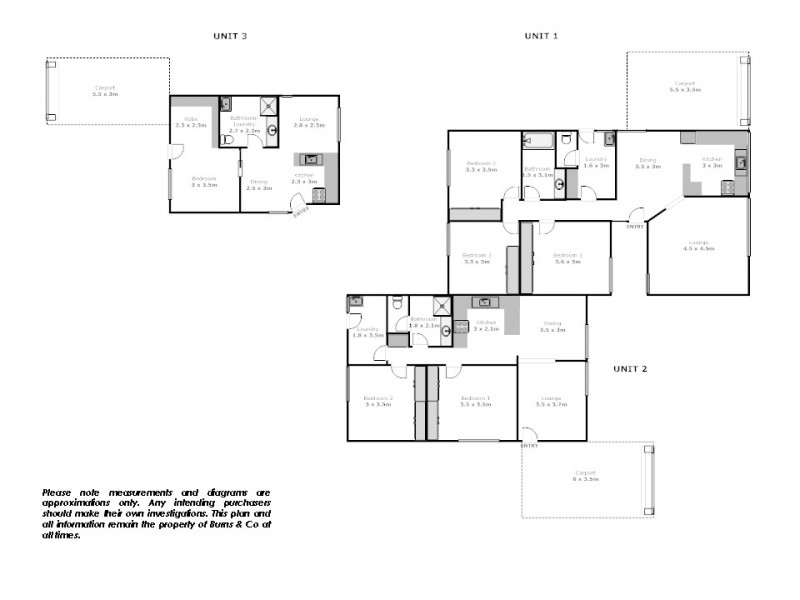 Units 1 – 3/36 Sandwych Street, Wentworth NSW 2648 Floorplan