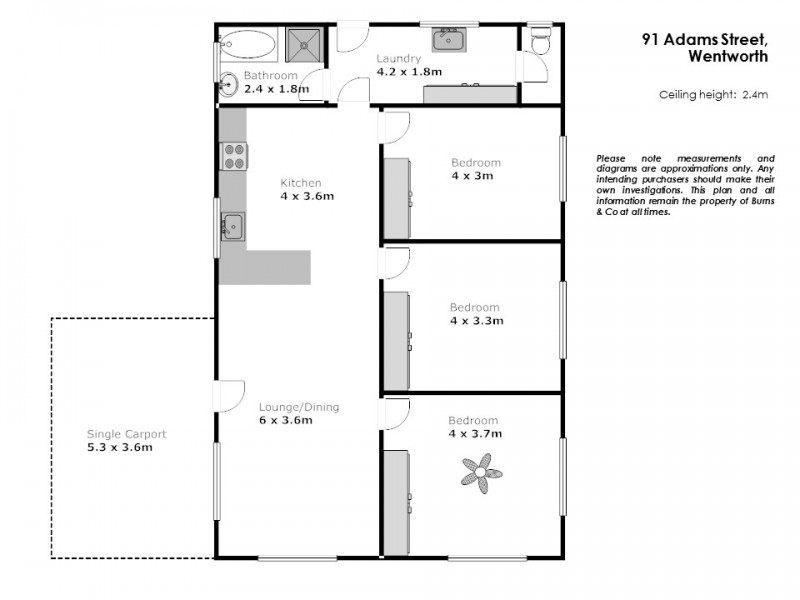91 Adams Street, Wentworth NSW 2648 Floorplan
