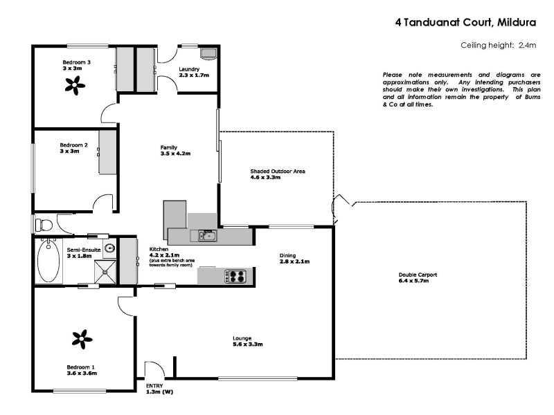 4 Tanduanat Court, Mildura VIC 3500 Floorplan