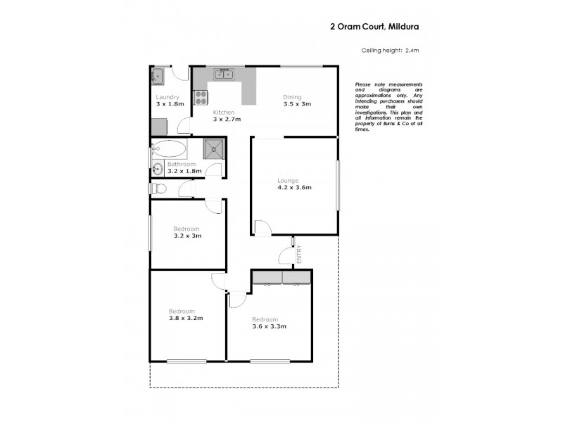 2 Oram Court, Mildura VIC 3500 Floorplan