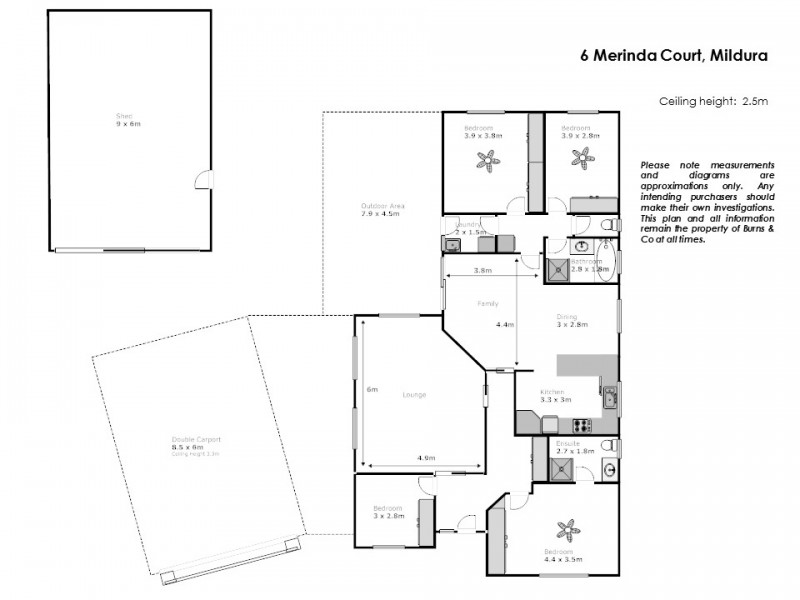 6 Merinda Court, Mildura VIC 3500 Floorplan