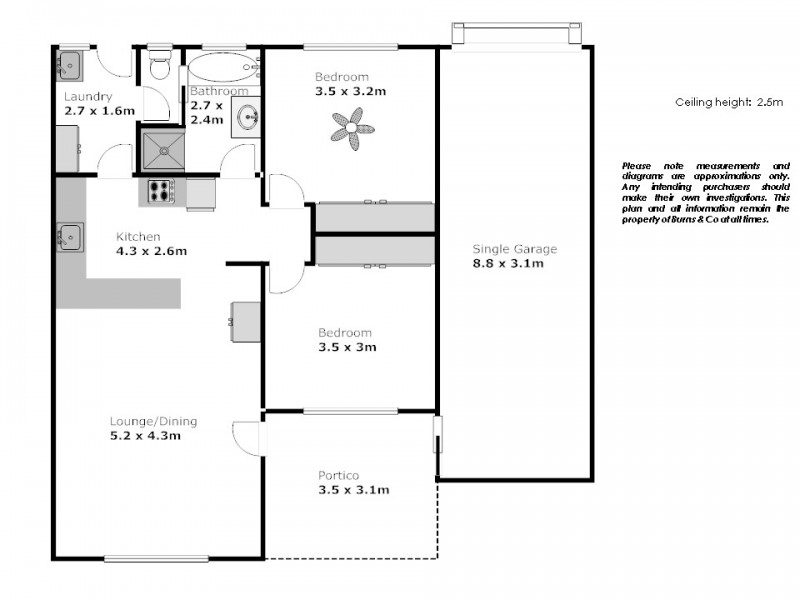 Unit 2/100 Le Amon Avenue, Mildura VIC 3500 Floorplan