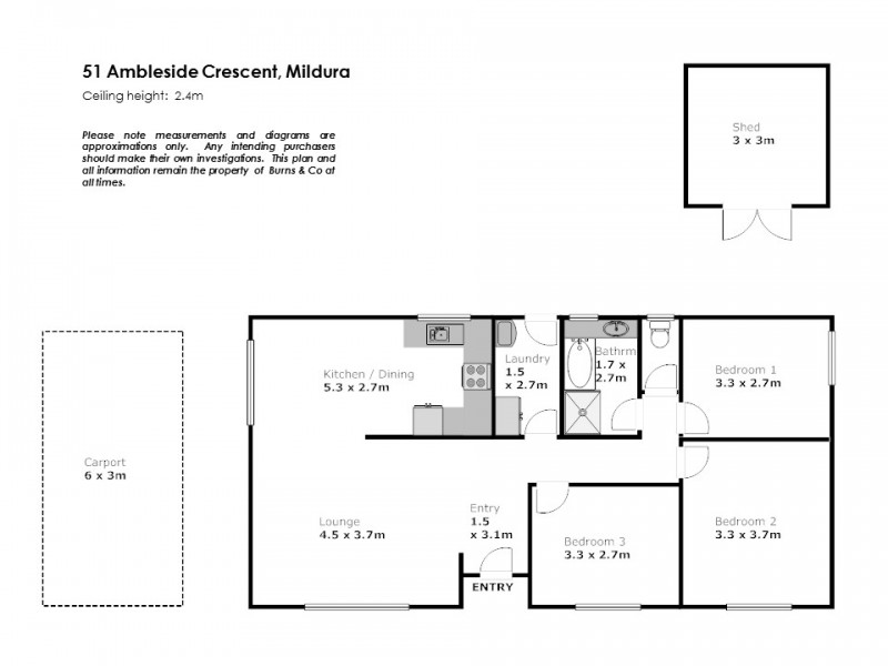 51 Ambleside Crescent, Mildura VIC 3500 Floorplan