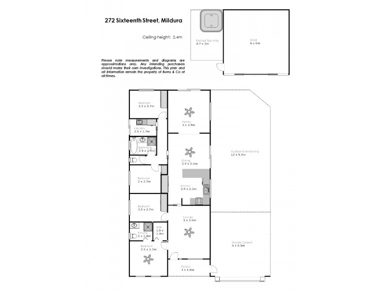 272 Sixteenth Street, Mildura VIC 3500 Floorplan