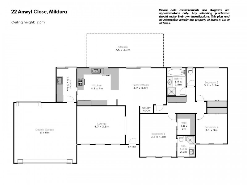 22 Anwyl Close, Mildura VIC 3500 Floorplan